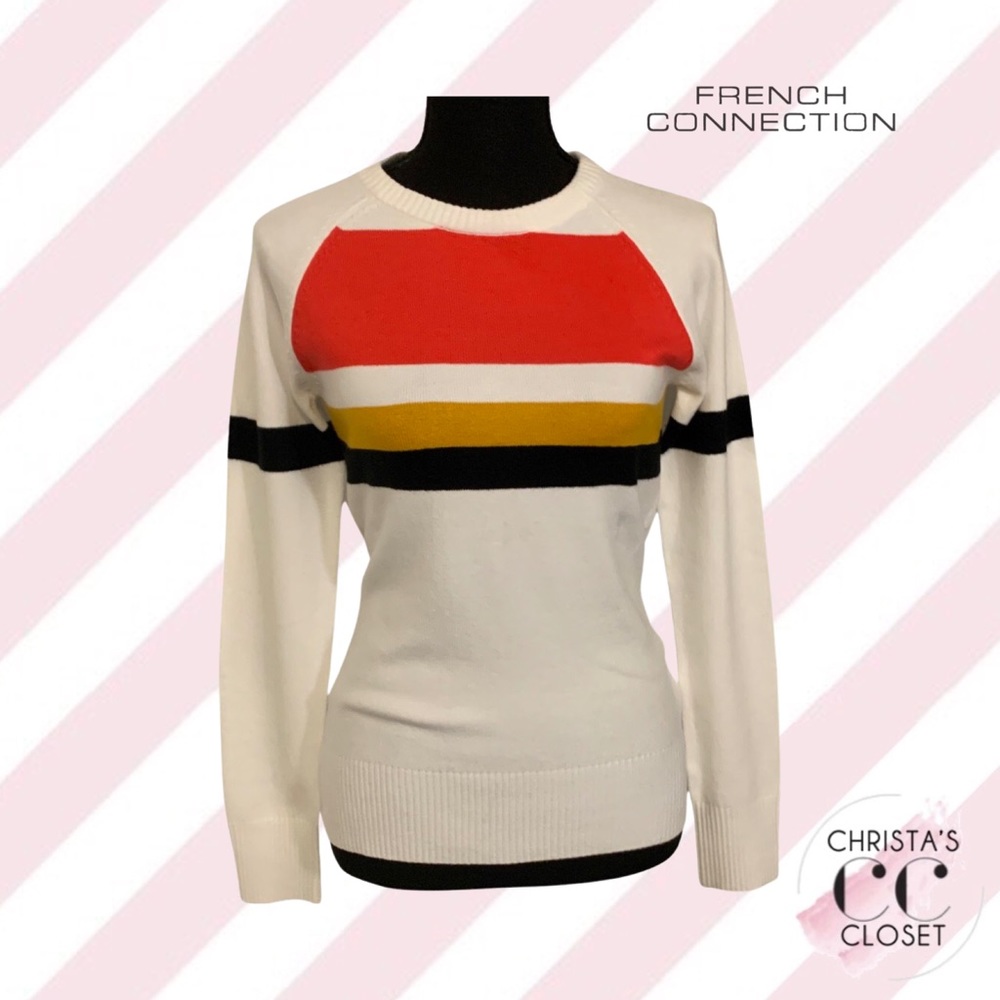 French Connection White Knitted Top